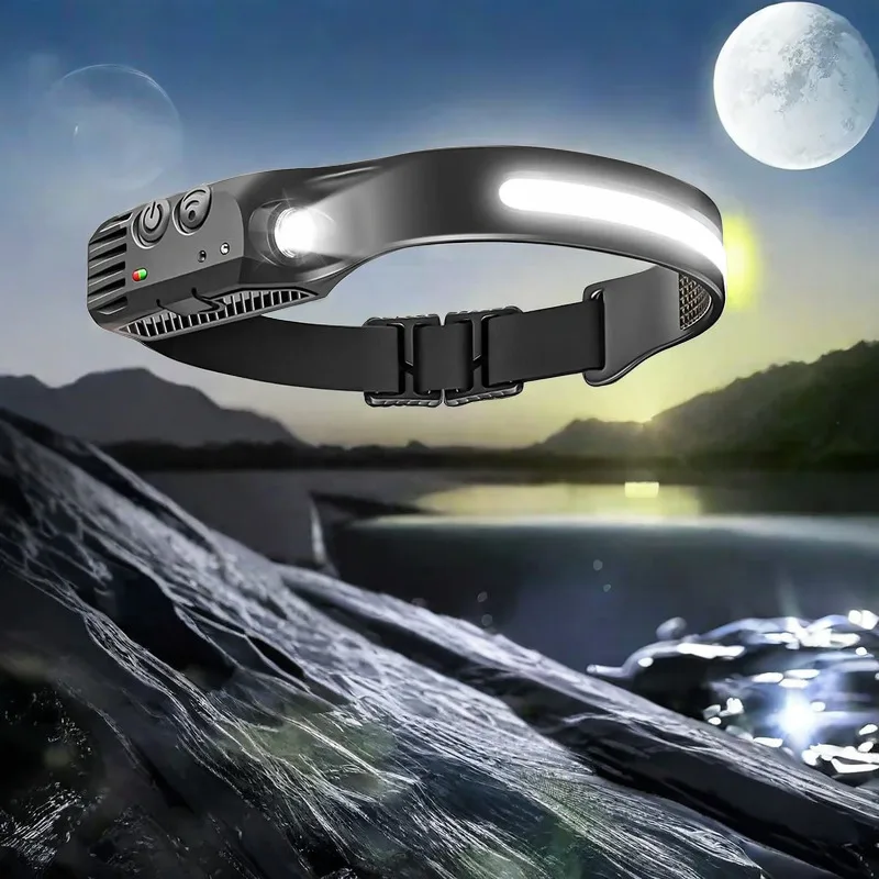 Powerful Headlamp sensor Torch USB Rechargeable Flashlight Headlight Waterproof Head Light Camping Fishing Mining Light Lamp