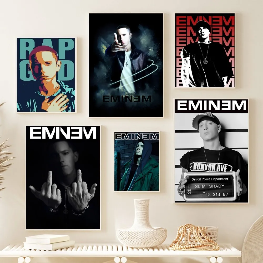 American Rapper Eminem Poster Paper Print 1pc Home Living Room Bedroom Entrance Bar Restaurant Cafe Art Painting poster prints
