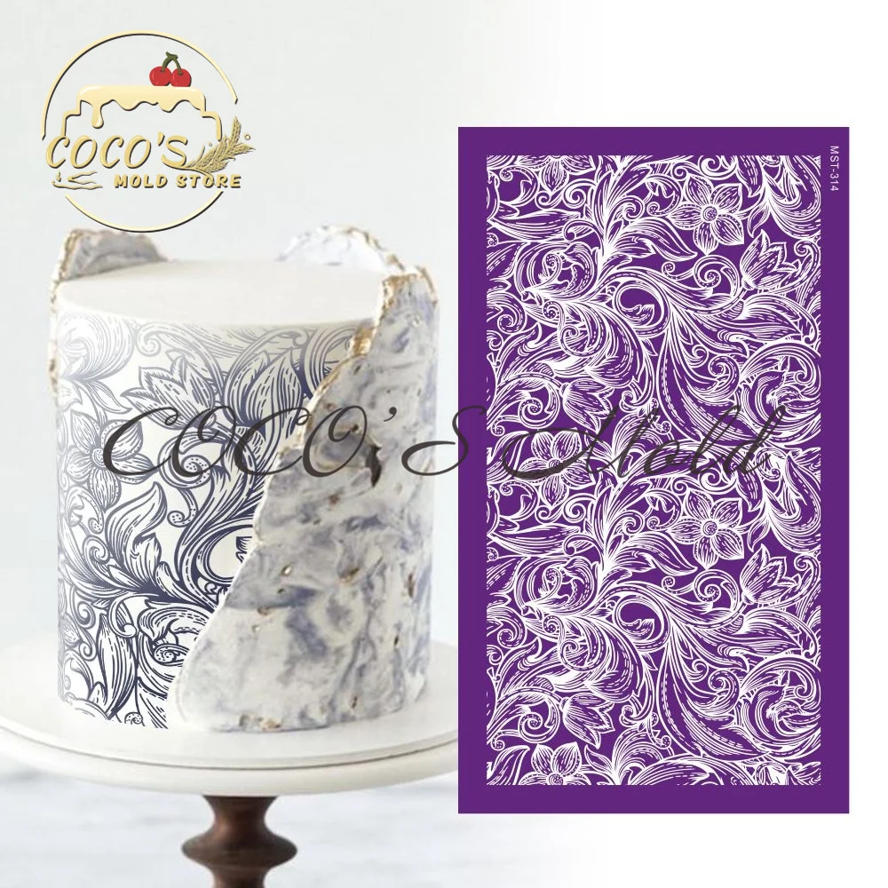 

Новый цветочный дизайн «сделай сам», кремовая ткань, рамка для торта, шаблон, кружевное украшение для торта, кухонные инструменты для украшения тортов, жаростойкая посуда