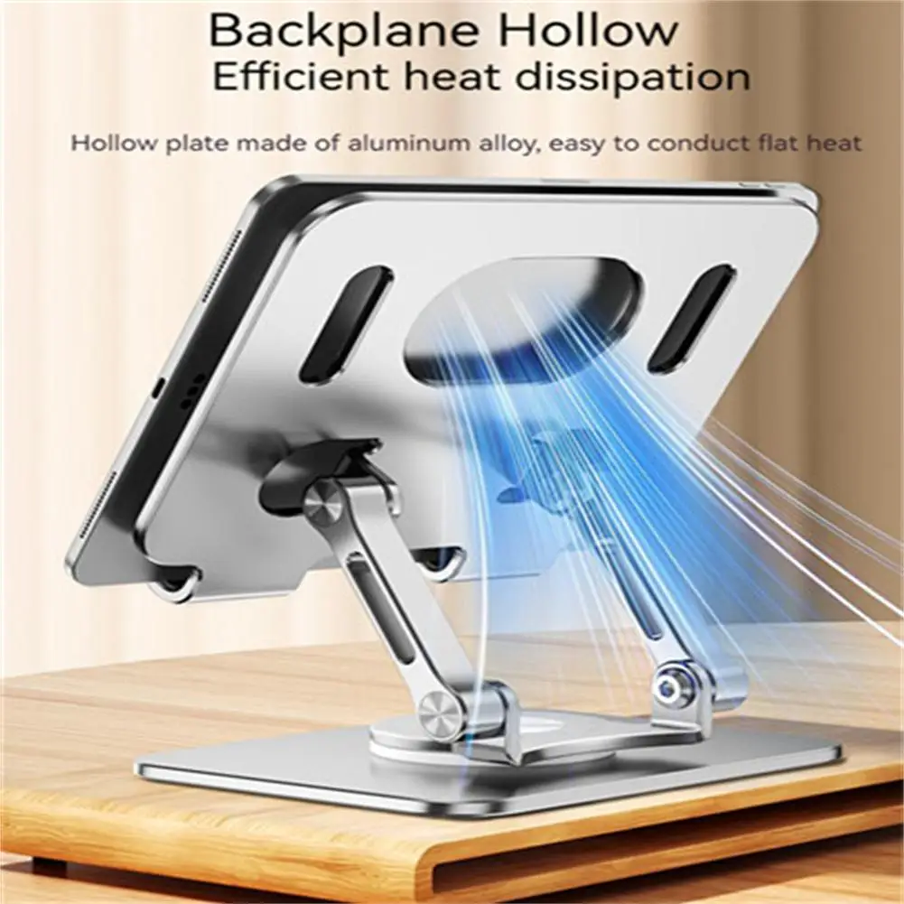 Aluminum Alloy Laptop Stand For MacBook Pro Air Foldable 360&deg; Rotation Anti Slip Tablet Holder Notebook Lifting Cooling Holder