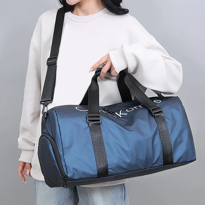 Waterproof Sports Fitness Bag Gym Handbag Swimming Training Shoulder Bags Outdoor Yoga Tote with Dry Wet Pocket and Shoes Pouch 6