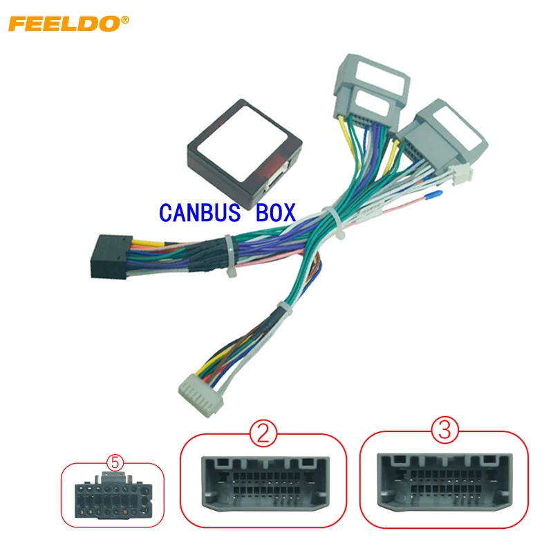 FEELDO Car Radio Stereo Head Unit 16Pin Wire Harness Adapter With Canbus  Box For Volkswagen Android Power Cable Connector - Price history & Review, AliExpress Seller - Cardudu Store