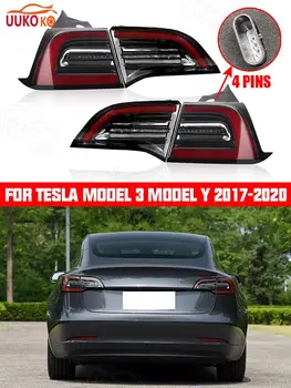Luci Posteriori a LED per Tesla Model 3 e Model Y 2017-2020, Fanale Posteriore, Indicatore di Direzione, Luce di Stop, Fendinebbia, Versione UE