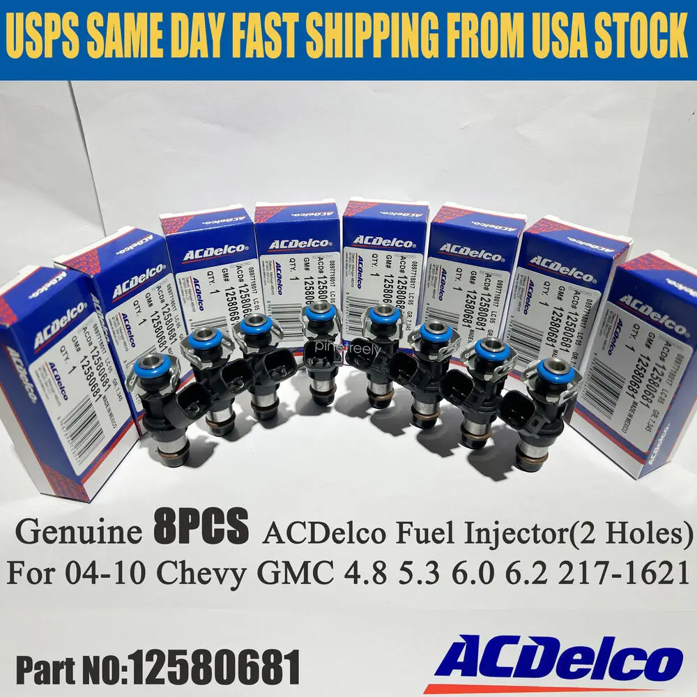 

Оригинальный Топливный инжектор 8X ACDelco 12580681 для Chevy GMC 4,8 5,3 6,0 6,2 217-1621