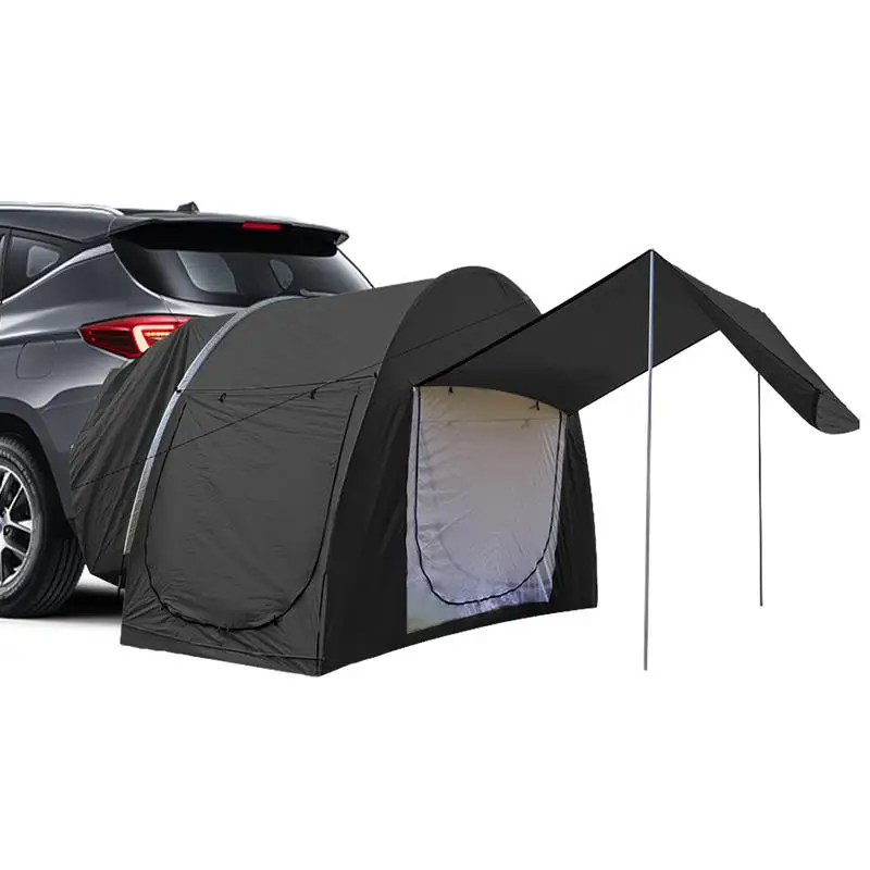 

Truck Tent Spacious Car Tailgate Shade Hatchback Blackout Tent Suv Tent Attachment Fits Truck Mpv Car Roof Tent For 3-5 Person