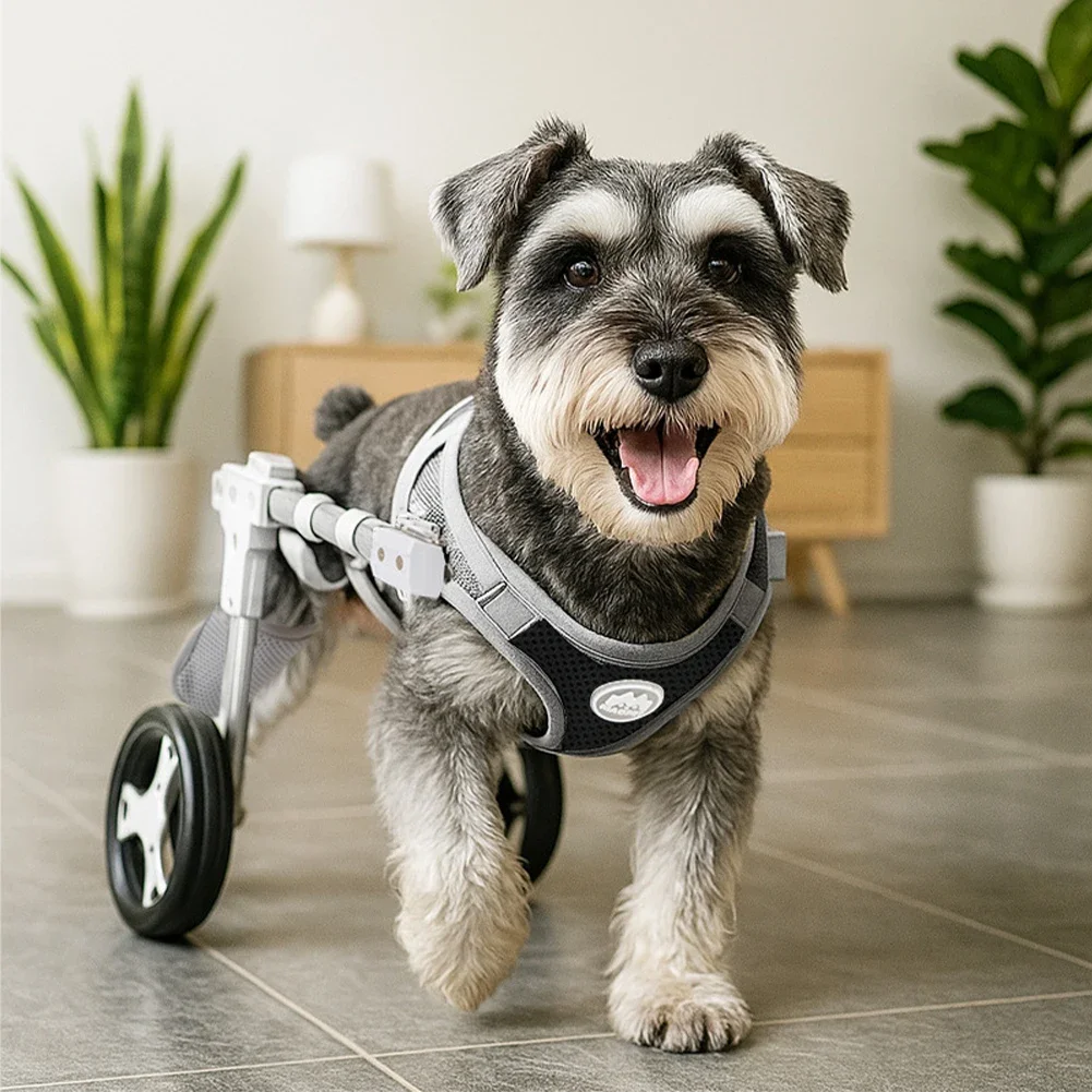 Rehabilitation Training Adjustable Dog Wheelchair for Hind Legs for Disabled Dogs Lightweight Aluminum Support Pet Mobility Cart