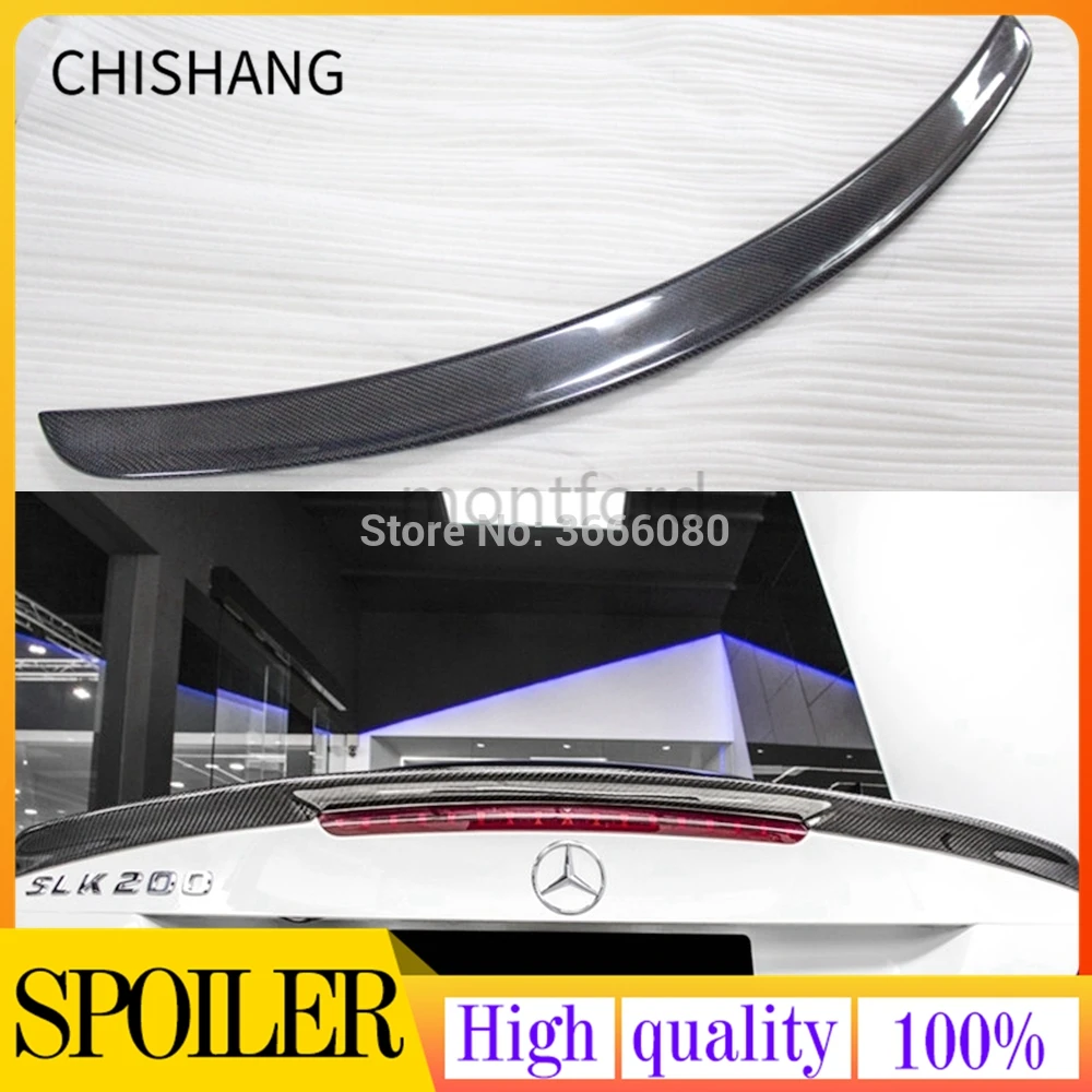 

For Benz R172 SLK Class Convertible 2 Door 2012 2013 High Quality Carbon Fiber Rear Trunk Wing Lip Rear Spoiler Wing Auto Part