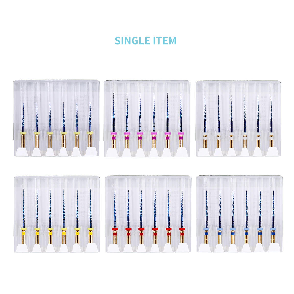 Azdent 6pcs/Pack 25mm SX Dental Files Root Canal Use Rotary Heat Activated  Endodontic Files Rotating File Dentistry Instruments 5