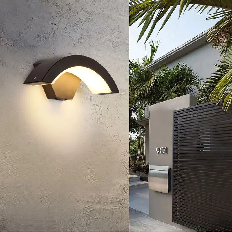 LED Wall Lamp with Motion Sensor for Outdoor Porch or Gardens Lighting