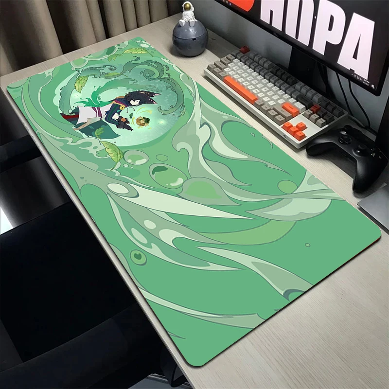 

Genshin Impact Mouse Pad Kawaii Mousepad Keyboard For Computers Mat Notebook Carpet Mouse XXL 900x400mm Natural Rubber Mousepads