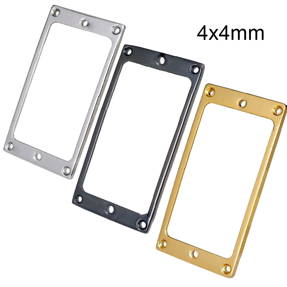 2Pcs Electric Guitar Bass Pickup Rings Humbucker Pickup Cover Frame Mounting Ring 4mmx4mm Metal Guitar Pickup Accessories skysonic preamp system a 710 passive acoustic guitar pickup humbucker sound hole pickup tone balanced warmth guitar pick holder