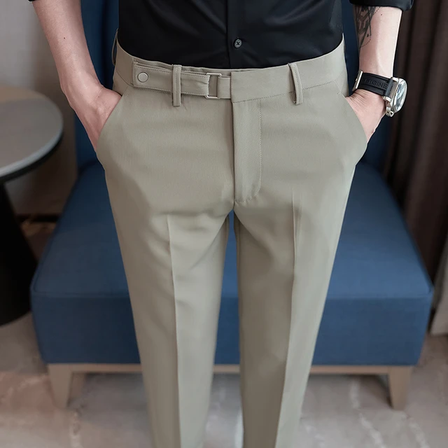 High Quality Men's Suit Pants British Business Dress Pants Casual