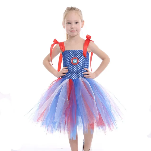 Marvel Avengers Cosplay Dress Costumes Spiderman Captain America Mesh Girls  Children Party Vestidos Kids Clothes Birthday Gift - AliExpress