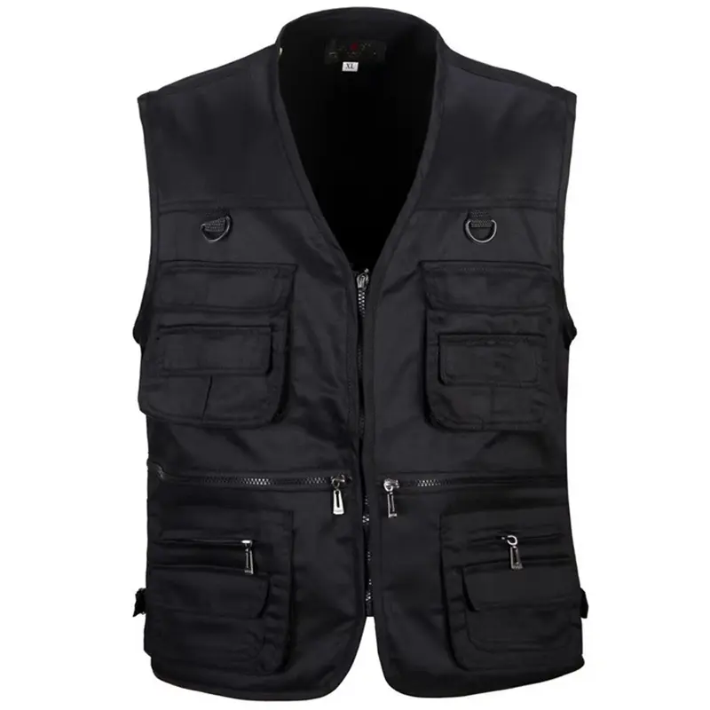 Summer Men Tactical Hiking Fishing Vest Multi-pocket Photographer Waistcoat Outdoor Leisure Male Thin Cargo Jacket Vests S-6XL - Image 2
