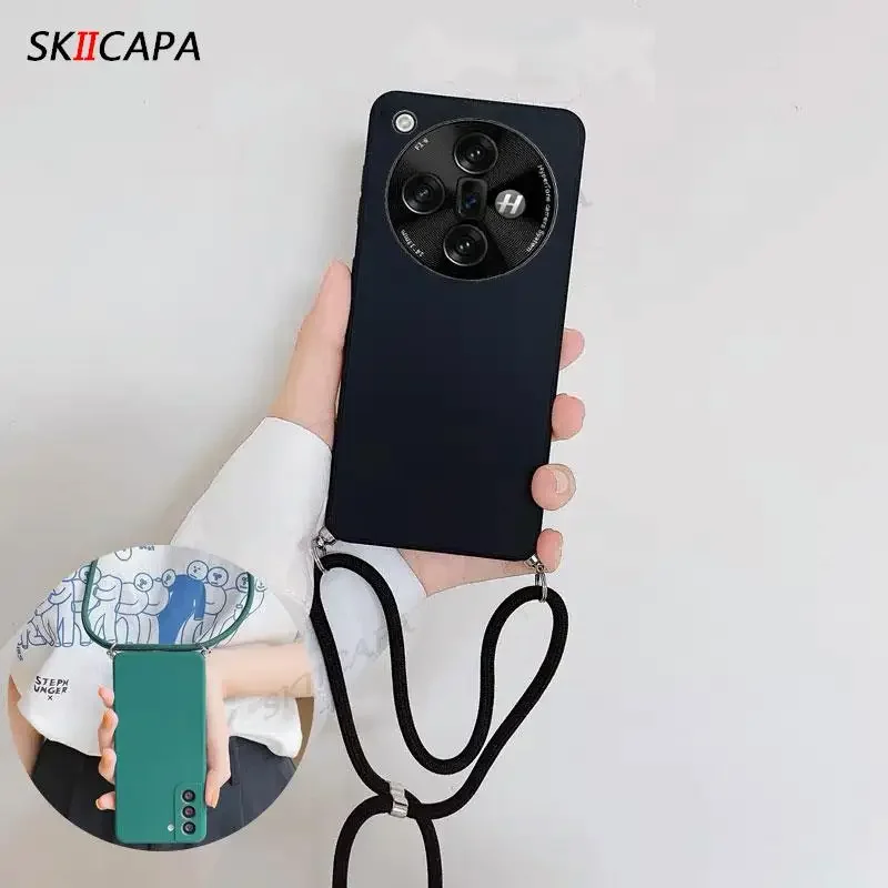 Crossbody Necklace Strap Lanyard Camera Protector Soft Silicone Phone Case