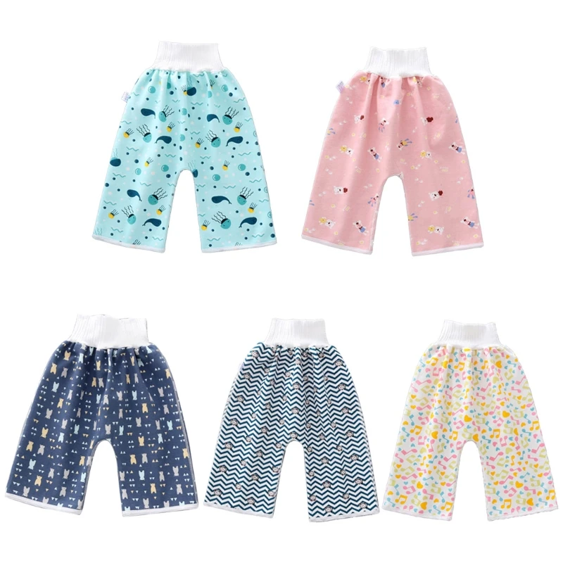 

Comfy Child Diaper Skirt Shorts 2 in 1 Washable Cotton Potty Training Nappy Pant