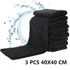 3 Thickened Black Microfiber Towels, Household Towels, Car Cleaning Cloths Multipurpose Wipes 1