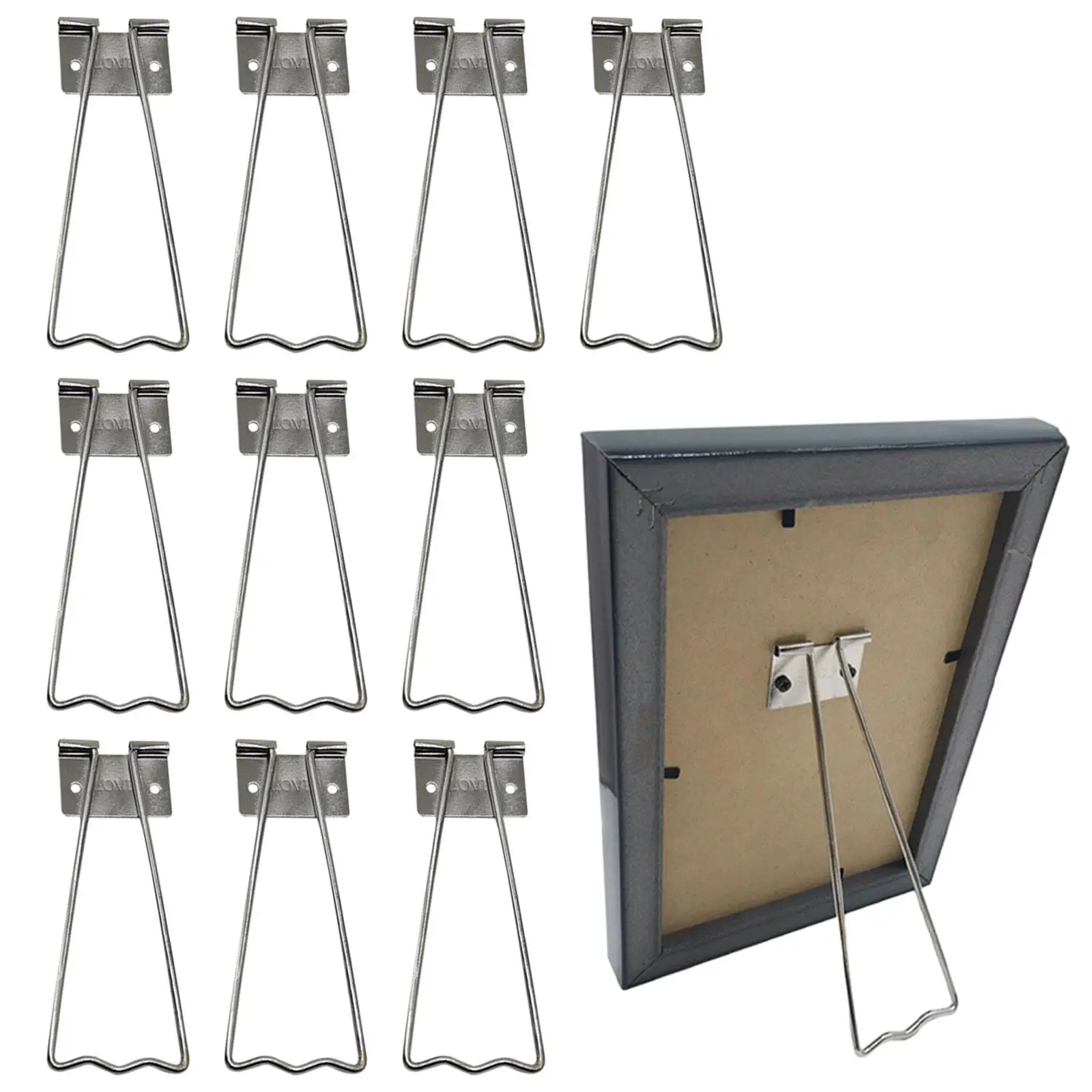 10x Photo Frame Easel Back Stand Metal Ornament Pedestal Bracket Crafts Display Rack Photo Frame Back Support Backboard Holder