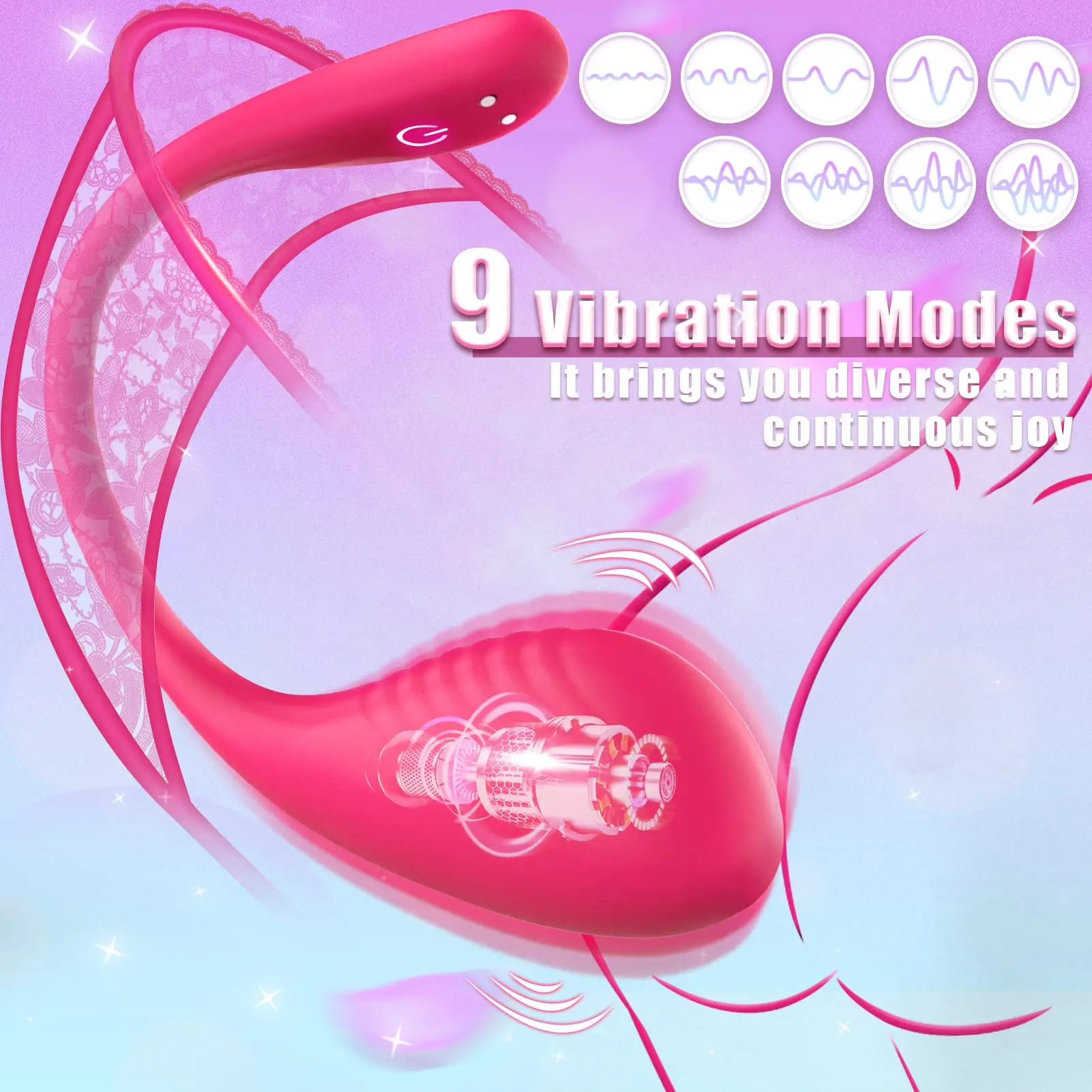 Clitoral Stimulator Adult Sex Toy App Remote Control Vibrator-Couple Sex Toy Wearable Panties Egg Vibrator Suitable for Women Lo