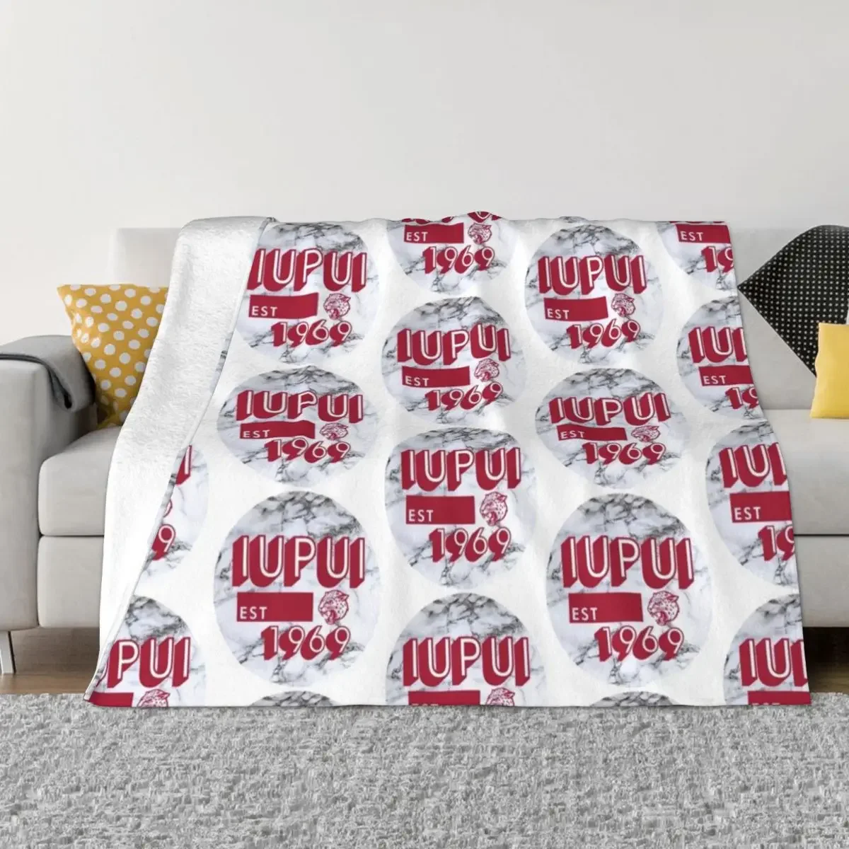 IUPUI 얇은 담요, 캠핑 플란넬, 소파 담요