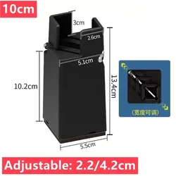 Adjustable Heavy Duty Furniture Risers - Set of 4, 5/10cm Elevation for Chairs, Desks, Sofas, and Beds (10cm Black - 4pcs)