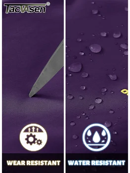 TACVASEN Women's Softshell Fleece Lining Pants Hiking Trekking Mountain Pants Cargo Work Ski Snowboard Trousers Zipper Pockets 5