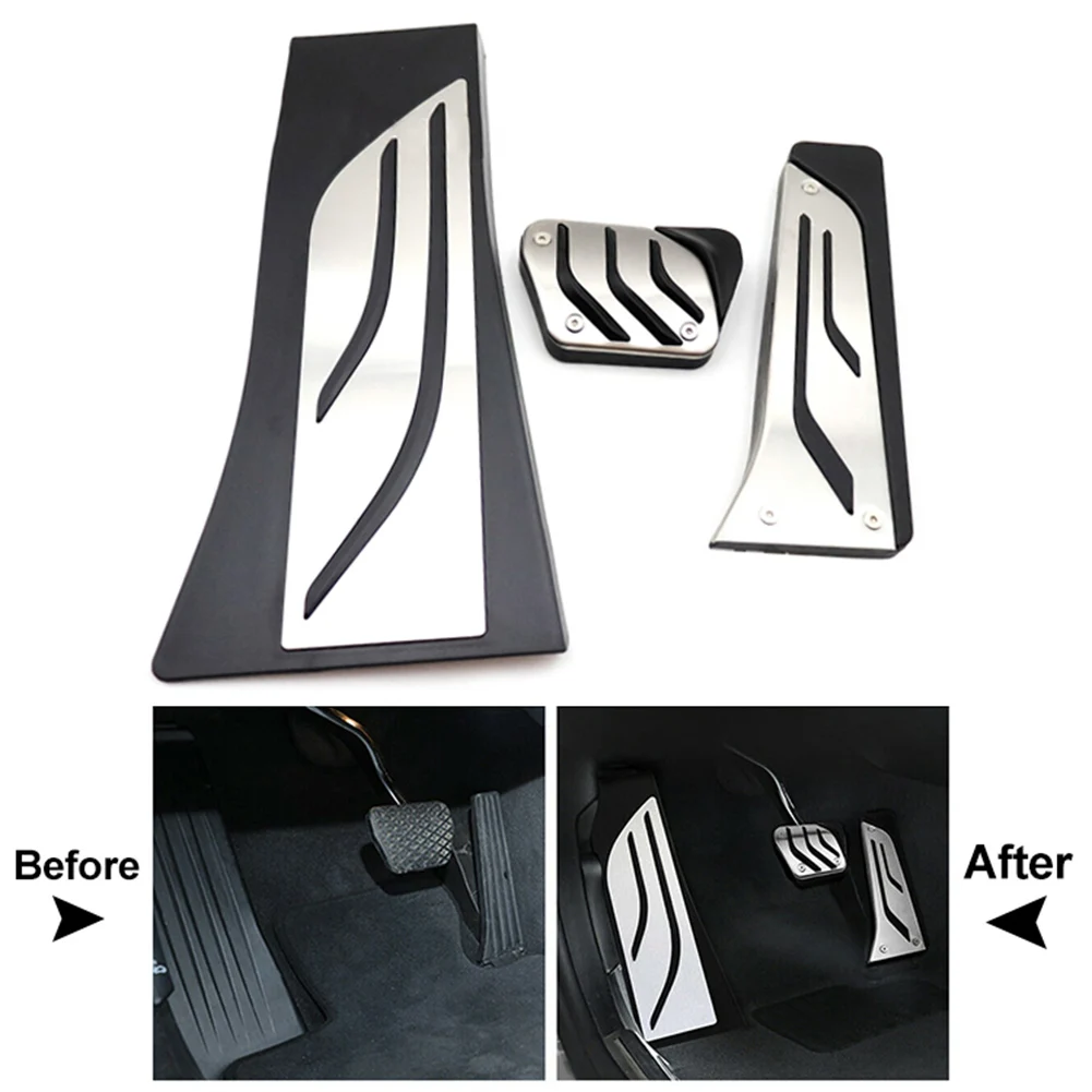 

Комплект из 3 предметов для автомобильных педалей тормоза с ножным газом и противоскользящей крышкой для BMW E70 E71 F16 F15 X5 X6 2008-2019 LHD