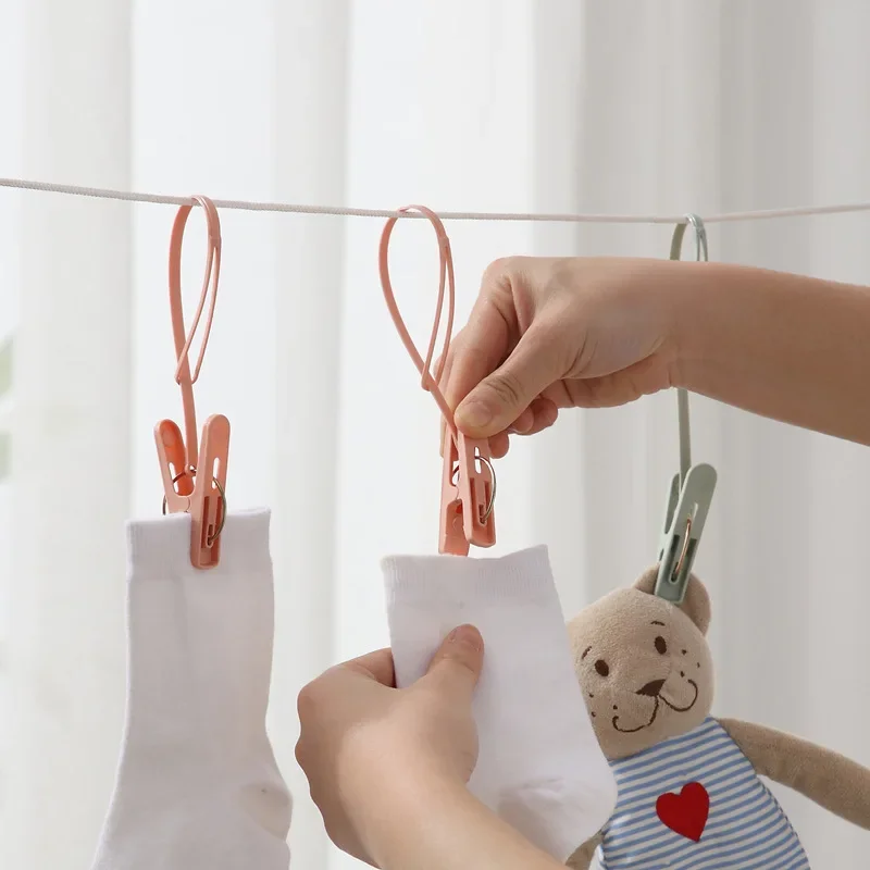 1/5/10pcs Plastic Laundry Clip Windproof Clothespins Portable Bra Socks Hanger Hook Quilt Clothing Clip Hanging Rope Clothes Peg 3