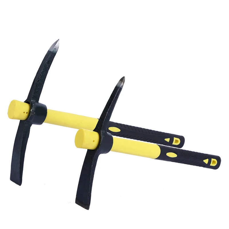 木製&メタル 回転式ハイスーツール Multifunctional Pickaxe Hoe Heavy Duty Stainless Steel Pick