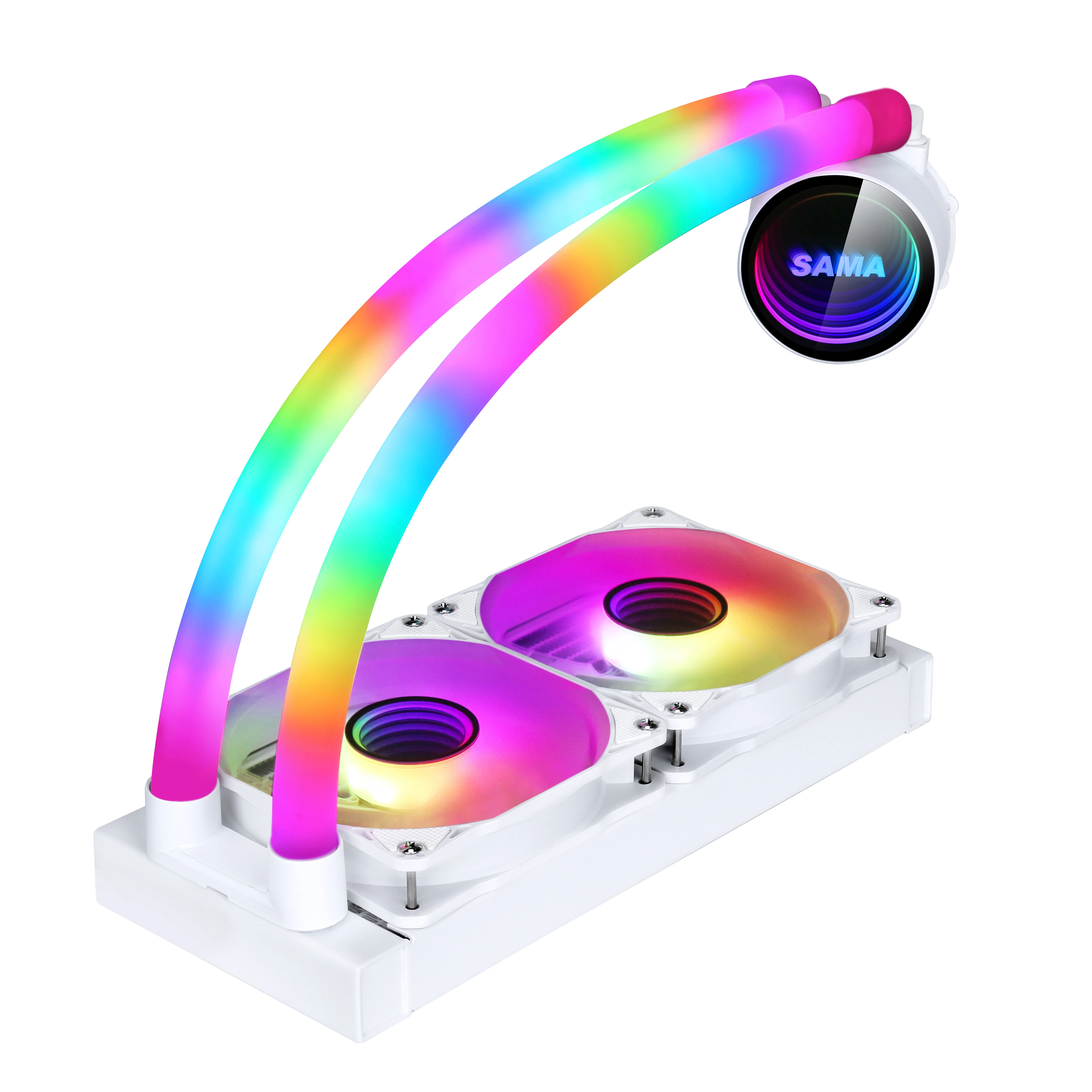 

SAMA factory custom CPU cooler heat sinks 240 RGB cooling fan intel AMD water system
