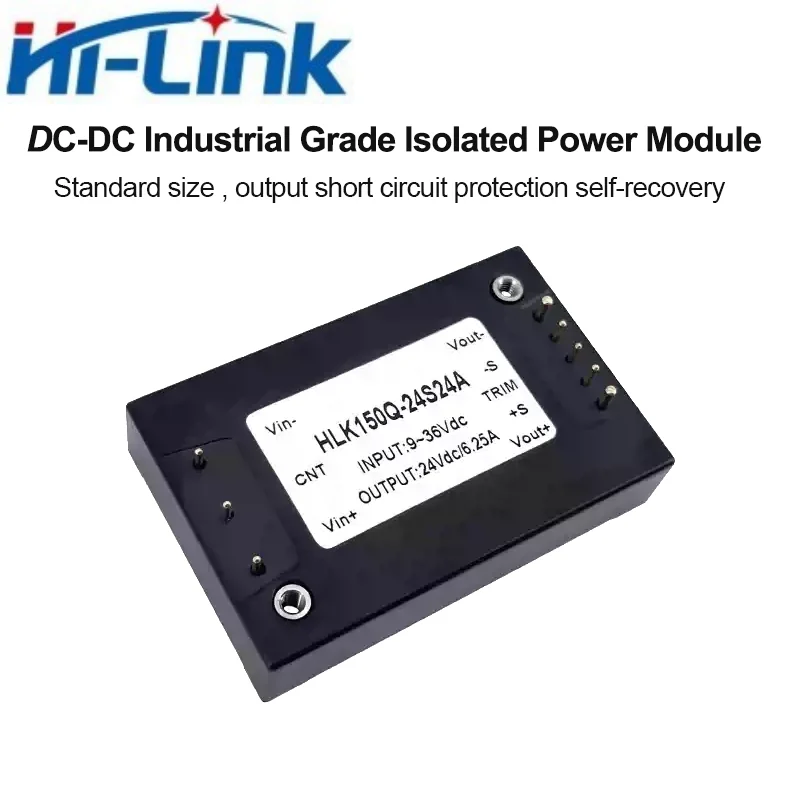 원래 공장 HLK-150Q-24S24A 150W DC-DC 전원 모듈 9-36VDC 입력 24V 6.25A 출력 2100V 절연 1/4 브릭 전원 공급 장치