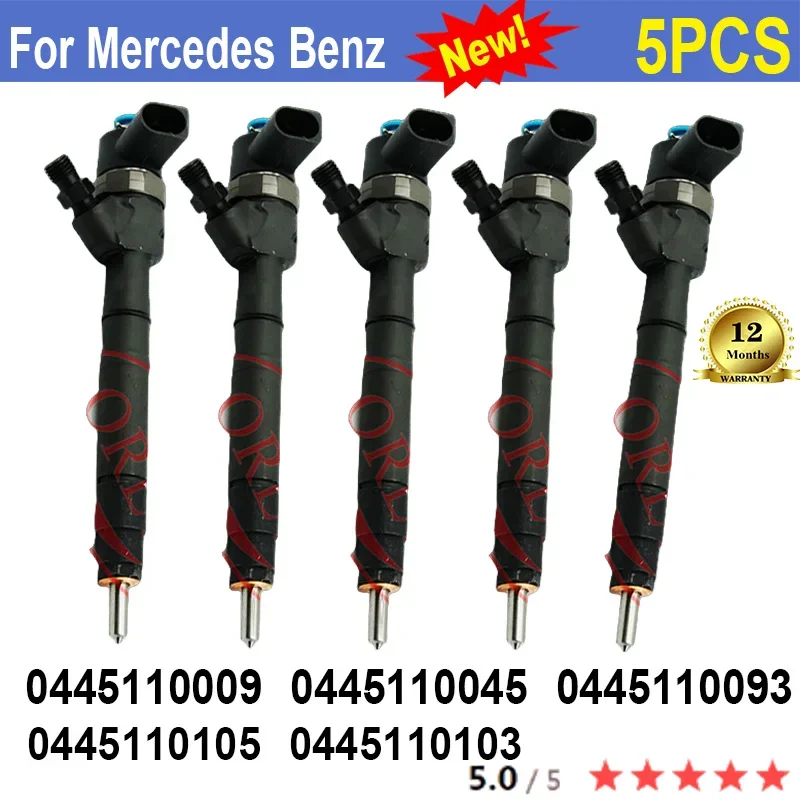 

5 шт. для Mercedes Benz Diesel 0445110009 0445110045 0445110093 0445110105 0445110103 оригинальный новый топливный инжектор