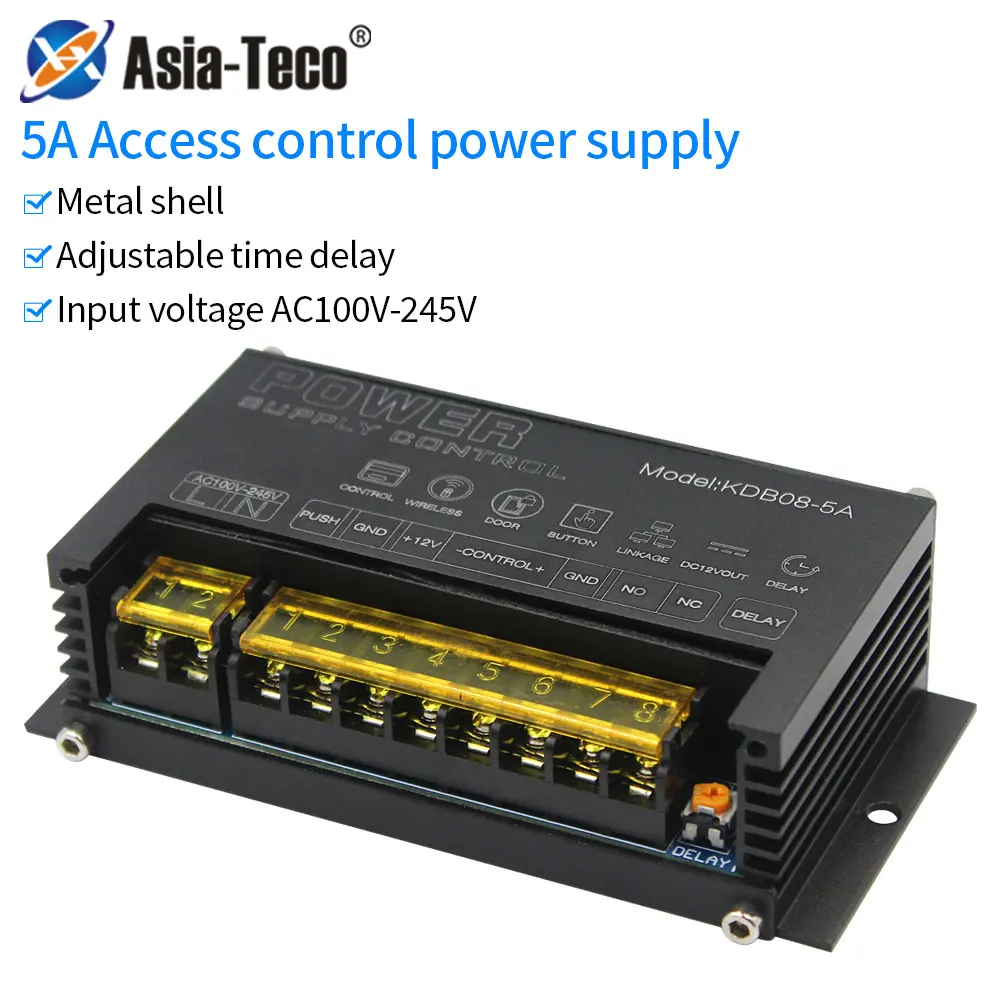 

12V Relay Switch Power Supply special for Electronic Access Control System PUSH COM GND 5A 100~245V Voltage Converter Regulator