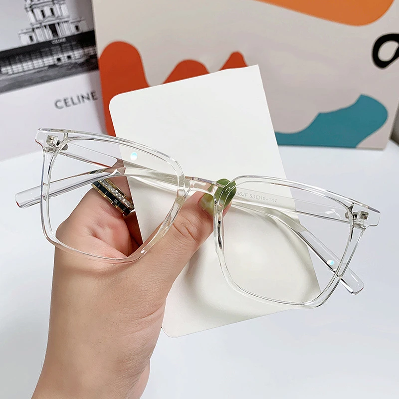 

Новинка 2023, квадратные очки унисекс для мужчин и женщин, очки с поликарбонатной оправой, прямоугольные простые очки, очки для близорукости, очки-1,0-2,5-2,0