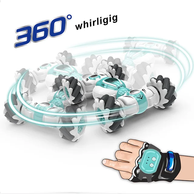 S-012 RC Stunt Car Remote Control Watch Gesture Sensor Electric Toy RC Drift Car 2.4GHz 4WD Rotation S012 kids Christmas gifts 4