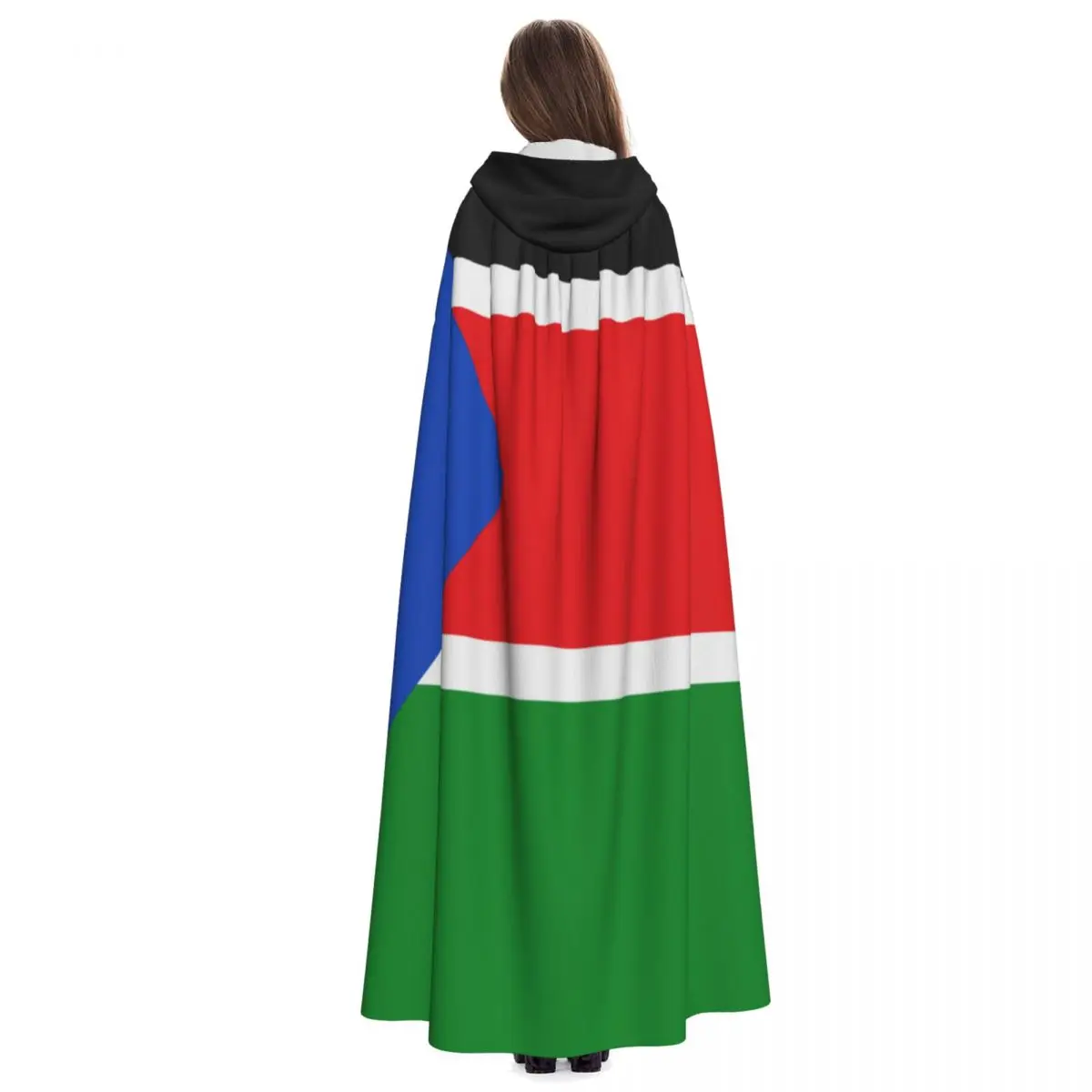 Dlouhé pelerína plášť jih sudan standarta s kapucí plášť obalit podzim mikiny