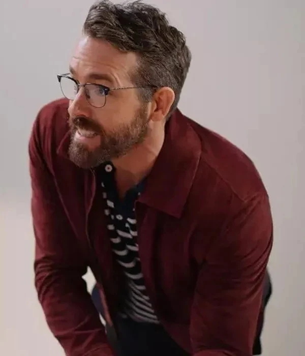 MeiMei Homemade Ryan Reynolds The Adam Project Maroon Jacket Suitable For Autumn And Winter