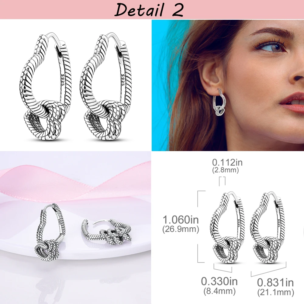 Stud Earrings 925 Silver Heart CZ Cubic Zircon Round Daisy Flower Trio Stud Earrings For Women Silver 925 Original Fashion Jewelry