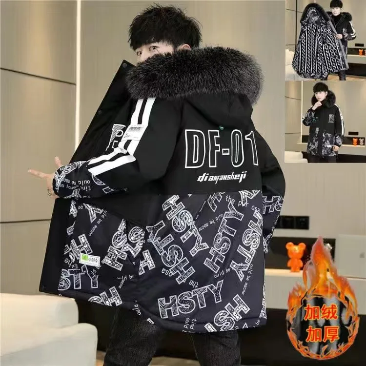 

New Winter Jackets Men White Duck Warm Hooded Long Down Jackets Autumn Casual Top Parka Male Black Fluffy Coat Beige Yellow