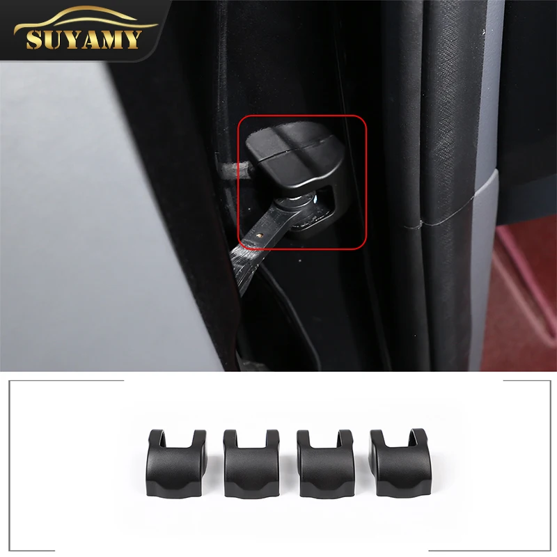 

Car Accessories Styling Auto Door Lock Stopper Limiting Arm Buckles Covers Case Trim For Ford Ranger 2015-2022 ABS Black 4Pcs