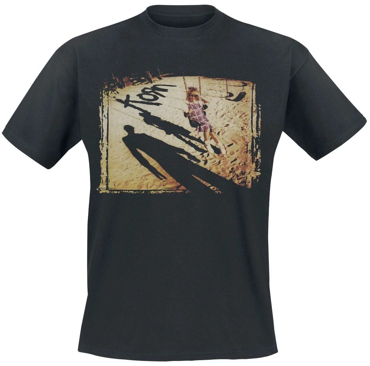 Korn Debut Album Tee, Nu-Metal T-Shirt mit klassischem Cover-Artwork und Vintage-Fotodruck, Korn Fan Merch