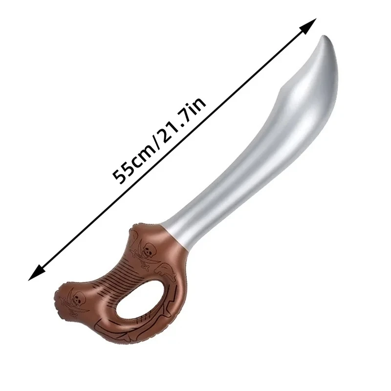 Funny Inflatable Pirate Swords, Halloween Birthday Toy Sword, Inflated Simulation Knife for Swimming Pool, Cosplay Stage Prop 6