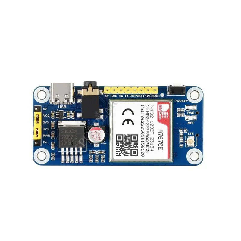   Ȯ , Cat-1/GSM/GPRS/GNSS HAT LTE Cat-1 / 2G  GNSS Ŵ, A7670E