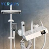 YCRAYS Grey Digital Display Thermostatic Shower Set Black Faucet Rainfall Bathtub Tap For Bathroom Accessories Hot Cold Mixer 2