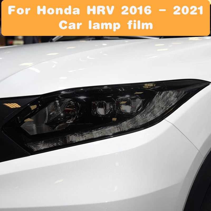 

Защитная пленка для автомобильной фары для Honda HRV 2016 2017 2018 2019 2020 2021, дымчатый черный оттенок, виниловая прозрачная наклейка из ТПУ