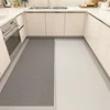 Simple Modern Kitchen Floor Mat Waterproof Oil-proof Wipeable Washable Anti-slip PVC Leather Carpet Balcony Rug Ковер Tapis 러그 1