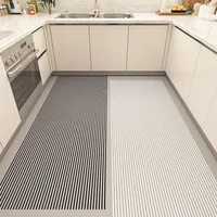 Simple Modern Kitchen Floor Mat Waterproof Oil-proof Wipeable Washable Anti-slip PVC Leather Carpet Balcony Rug Ковер Tapis 러그 1