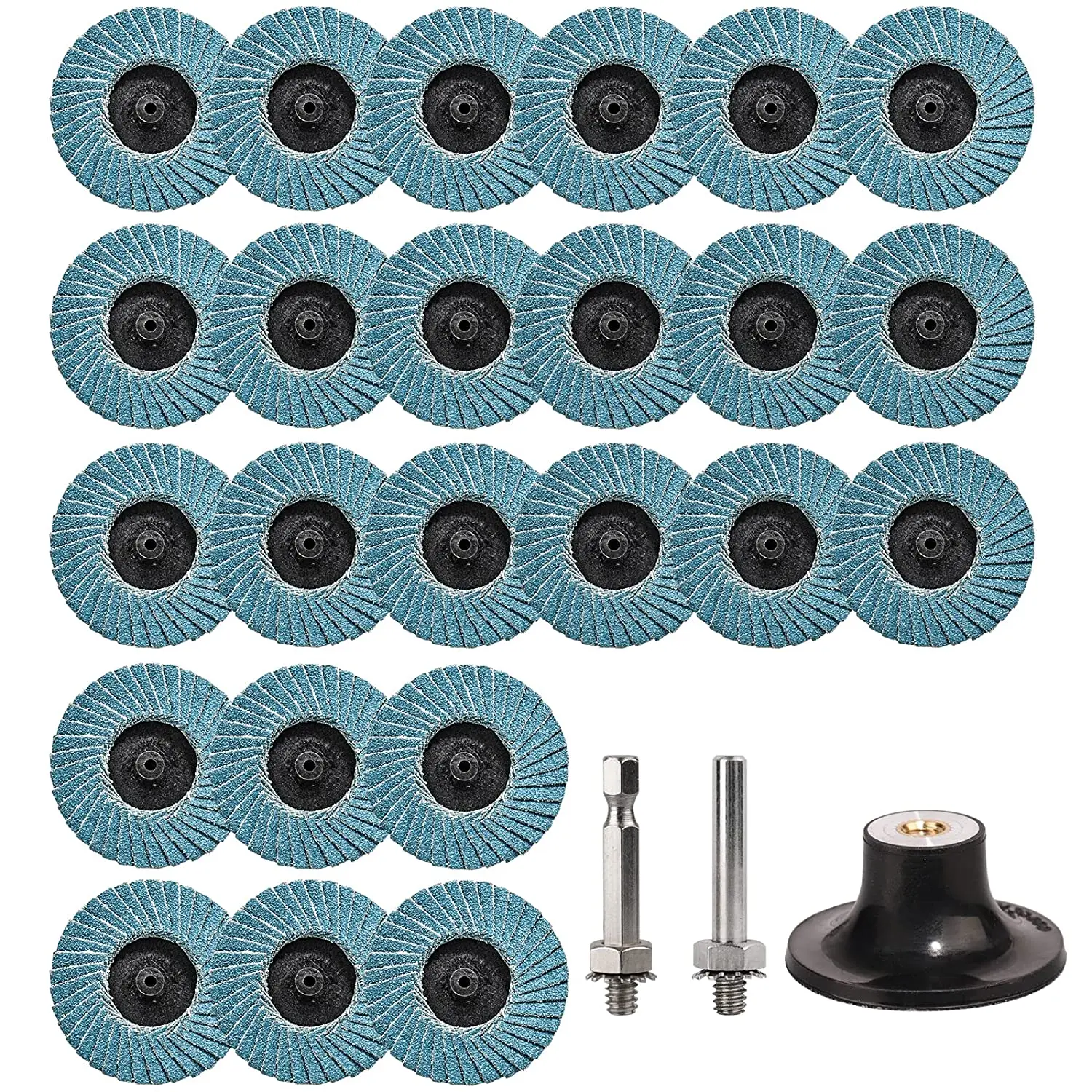 

2 Inch Flap Disc Zirconia Grinding Discs with 1/4 Inch Shank Holder,Roll Lock Flap Discs,Quick Change Flap Disc