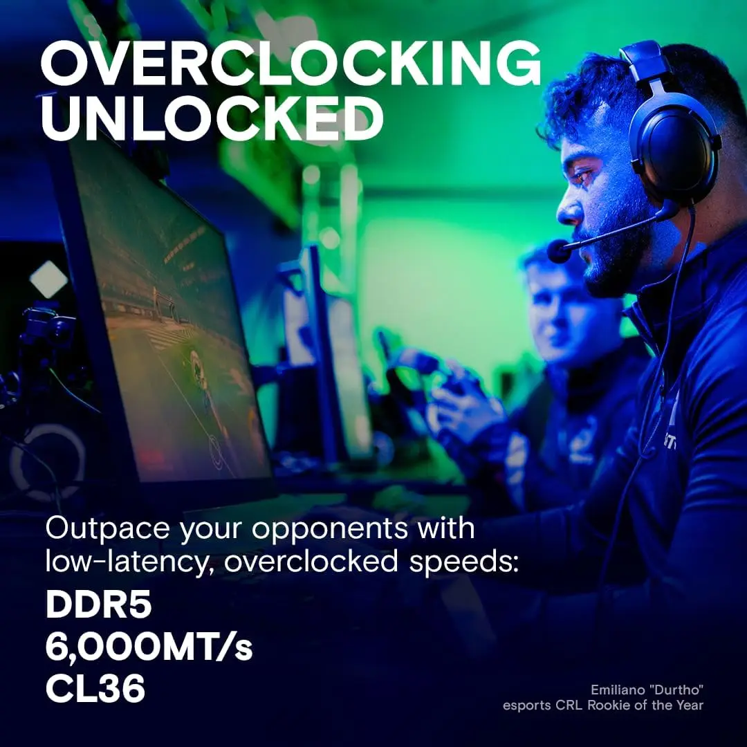 Crucial Pro DDR5 RAM 32GB Kit 6000MHz 6400MHz Overclocking Desktop Gaming Memory Intel XMP 3.0 AMD Expo Compatible