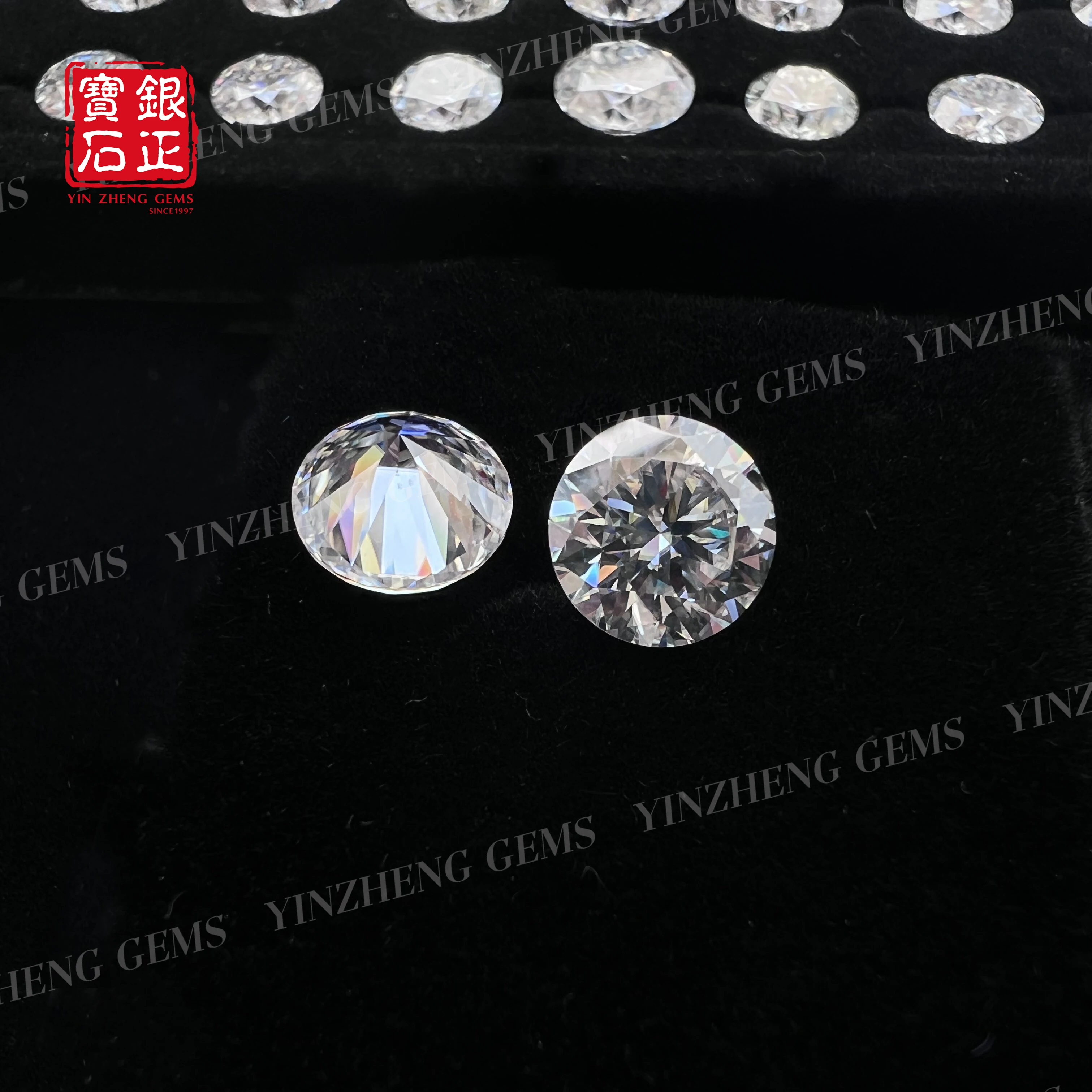 YinZheng 6A Grade Round D Color Moissanite 3.0-10.0MM Moissanita Pass Diamond Tester With GRA Certificate Loose Moissanite Stone